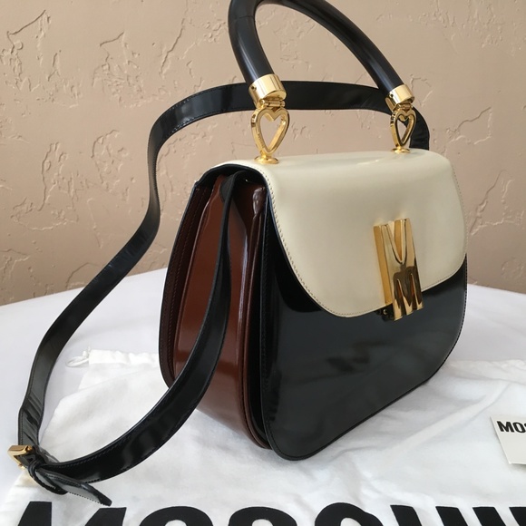 ❤️MOSCHINO❤️ Redwall Tricolor Polished Leather Bag - Picture 6 of 16